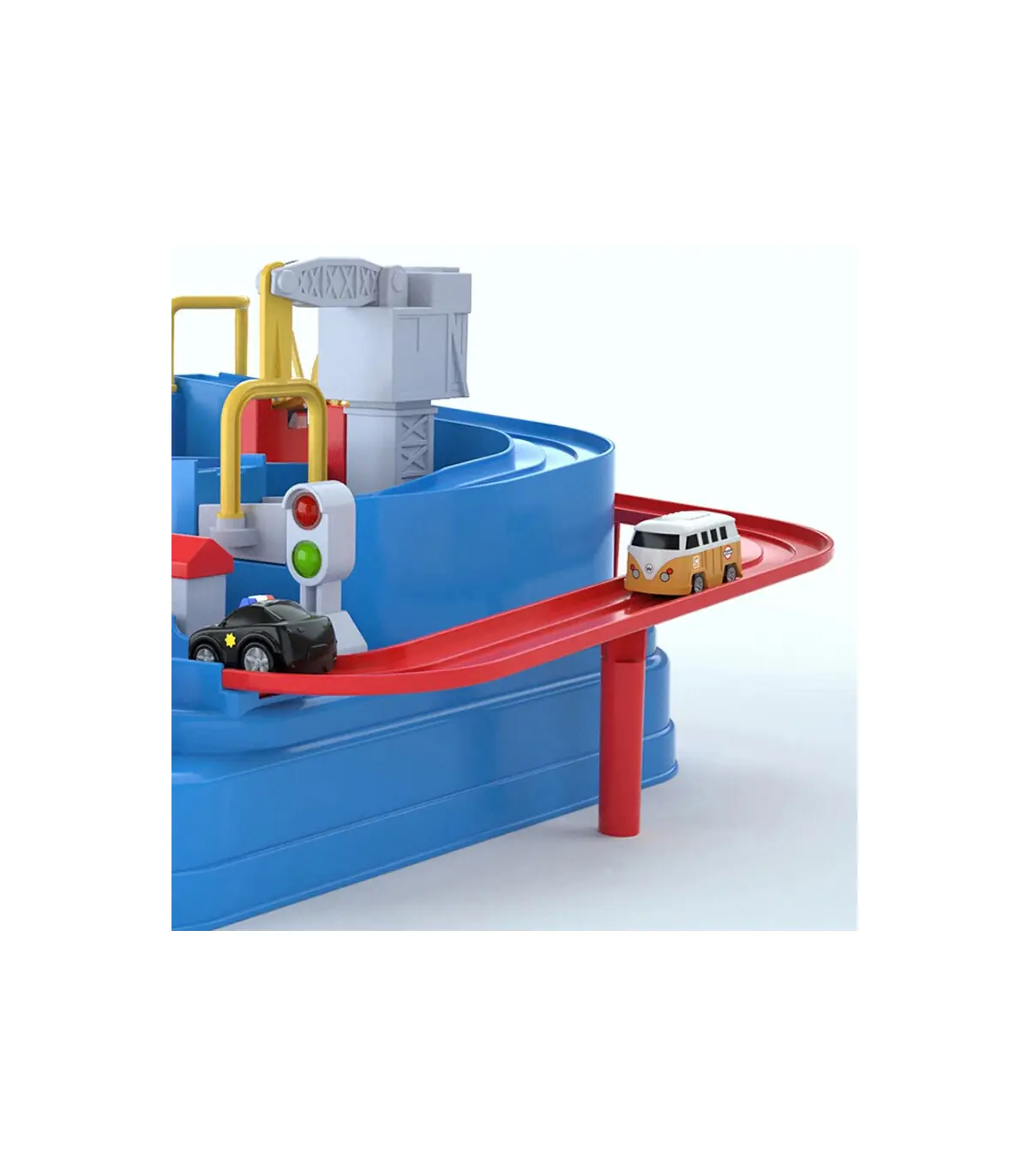 [A-Pink-4-car] Modèle de voiture sur Rail de course, jouets éducatifs pour enfants, jeu d\'avent