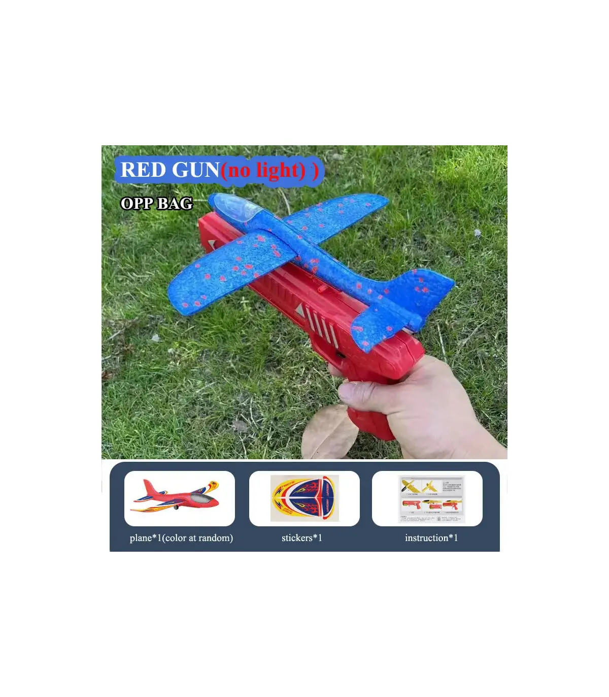 [34 plane Red G] Lanceur d\'avion en mousse pour enfants, 24/34cm, jouet d\'extérieur pour garçon