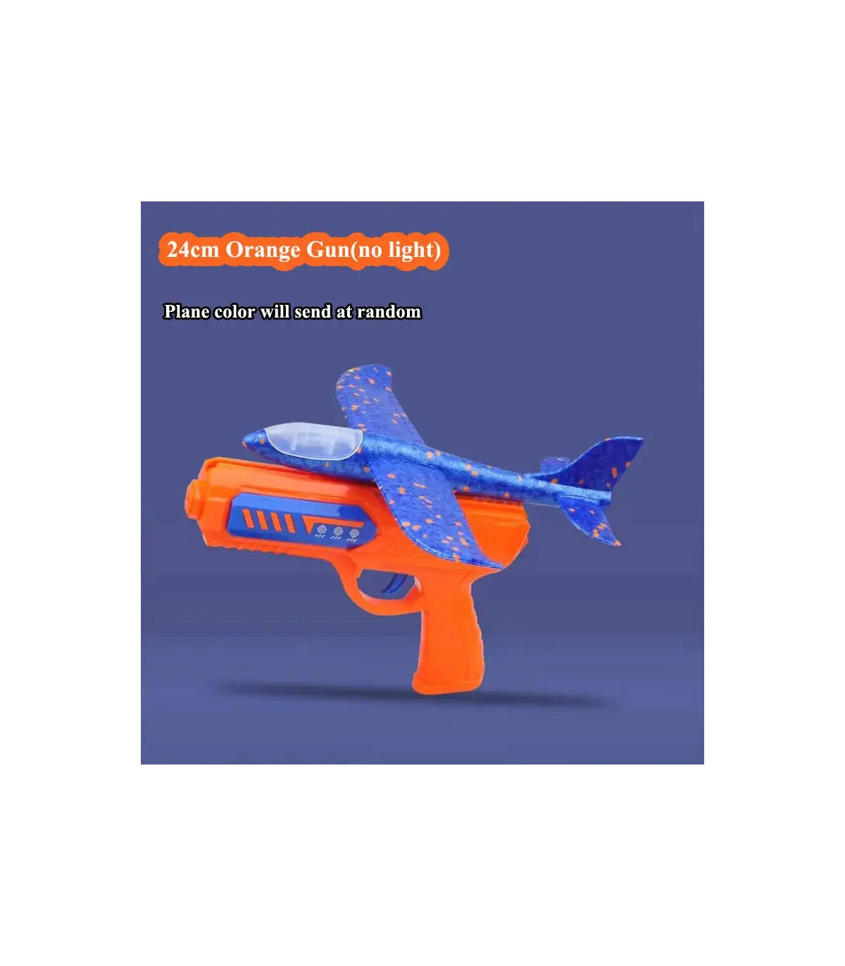 [24 plane orange G] Lanceur d\'avion en mousse pour enfants, 24/34cm, jouet d\'extérieur pour gar