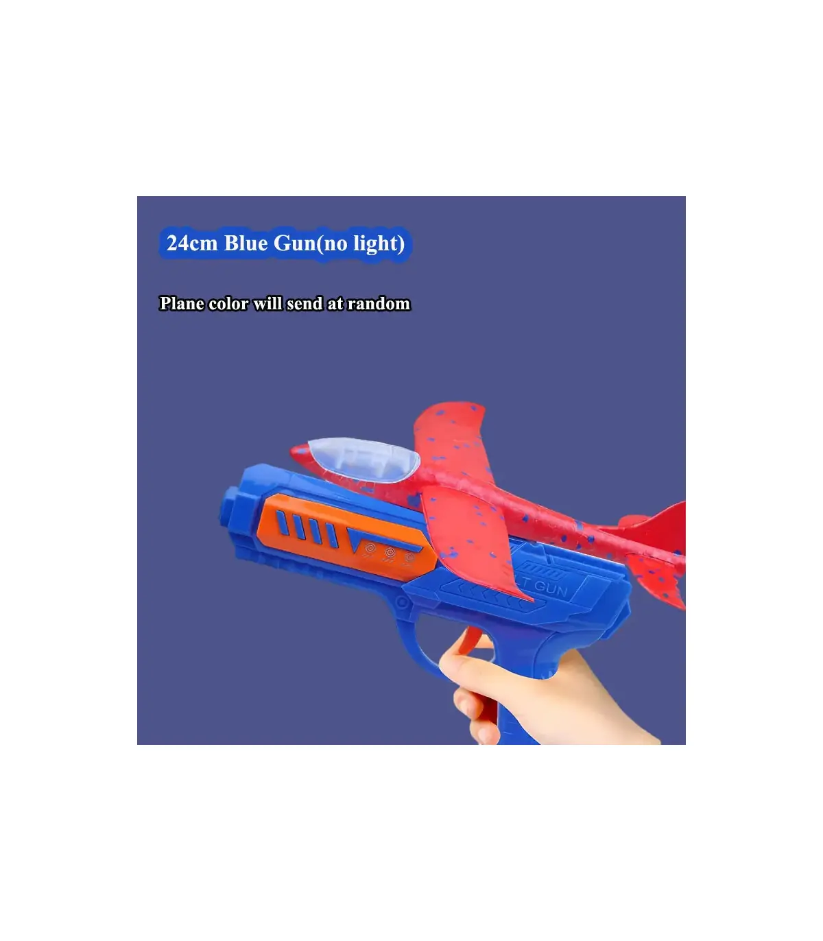 [24 plane blue G] Lanceur d\'avion en mousse pour enfants, 24/34cm, jouet d\'extérieur pour garço