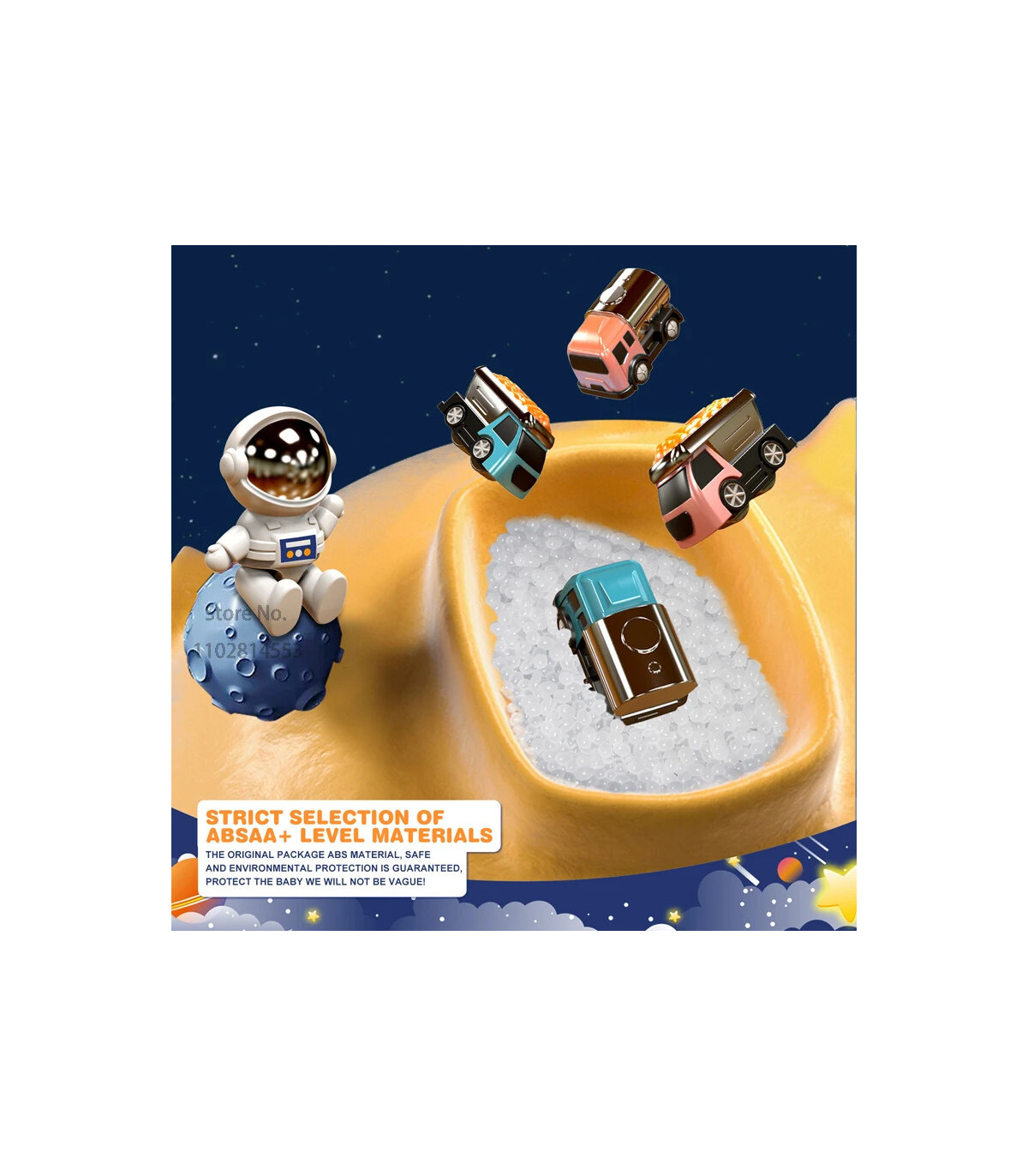 [D-Blue-2-car] Modèle de voiture sur Rail de course, animaux aérospatials spatiaux, jouets éduc