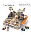 [A-555-2-3-car] Interactive Race Car Track Model, Space Animals Aerospace, Brain-Boosting Educational Toy for Kids