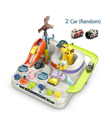 [C-yellow-2-car] Modèle de voiture sur Rail de course, animaux aérospatials spatiaux, jouets éd