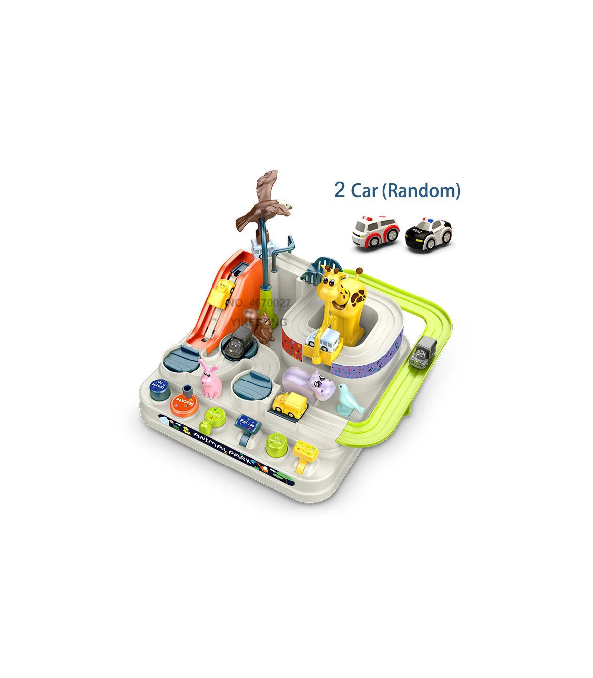 [C-yellow-2-car] Modèle de voiture sur Rail de course, animaux aérospatials spatiaux, jouets éd