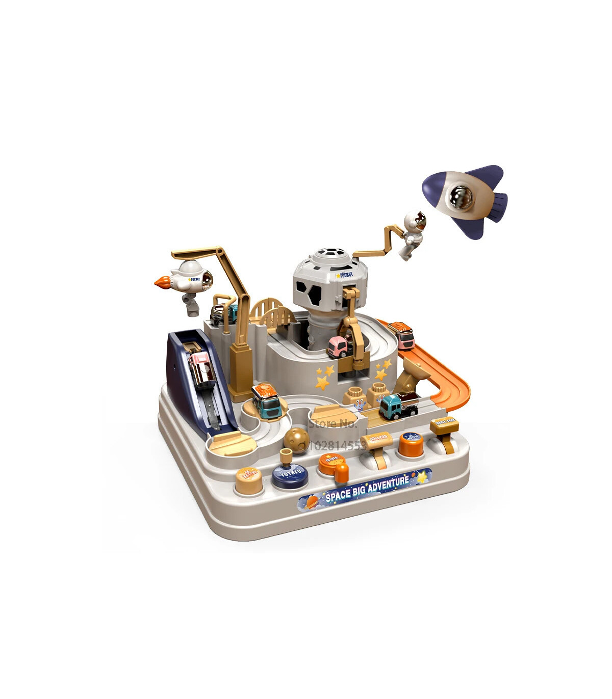 [C-yellow-2-car] Modèle de voiture sur Rail de course, animaux aérospatials spatiaux, jouets éd