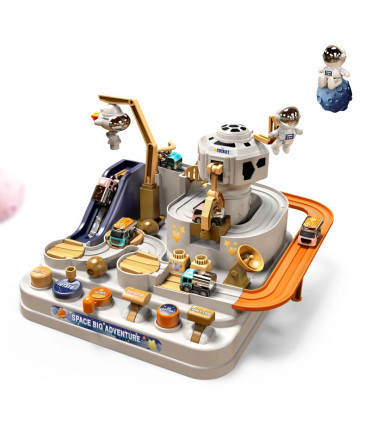 [C-yellow-2-car] Modèle de voiture sur Rail de course, animaux aérospatials spatiaux, jouets éd