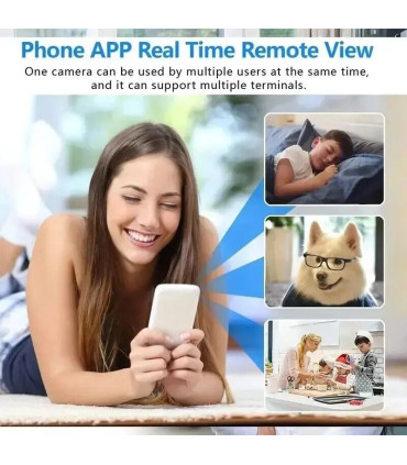 [Black] Nouveau X5Mini Vision nocturne 1080P caméra de Surveillance sans fil léger clair Portab