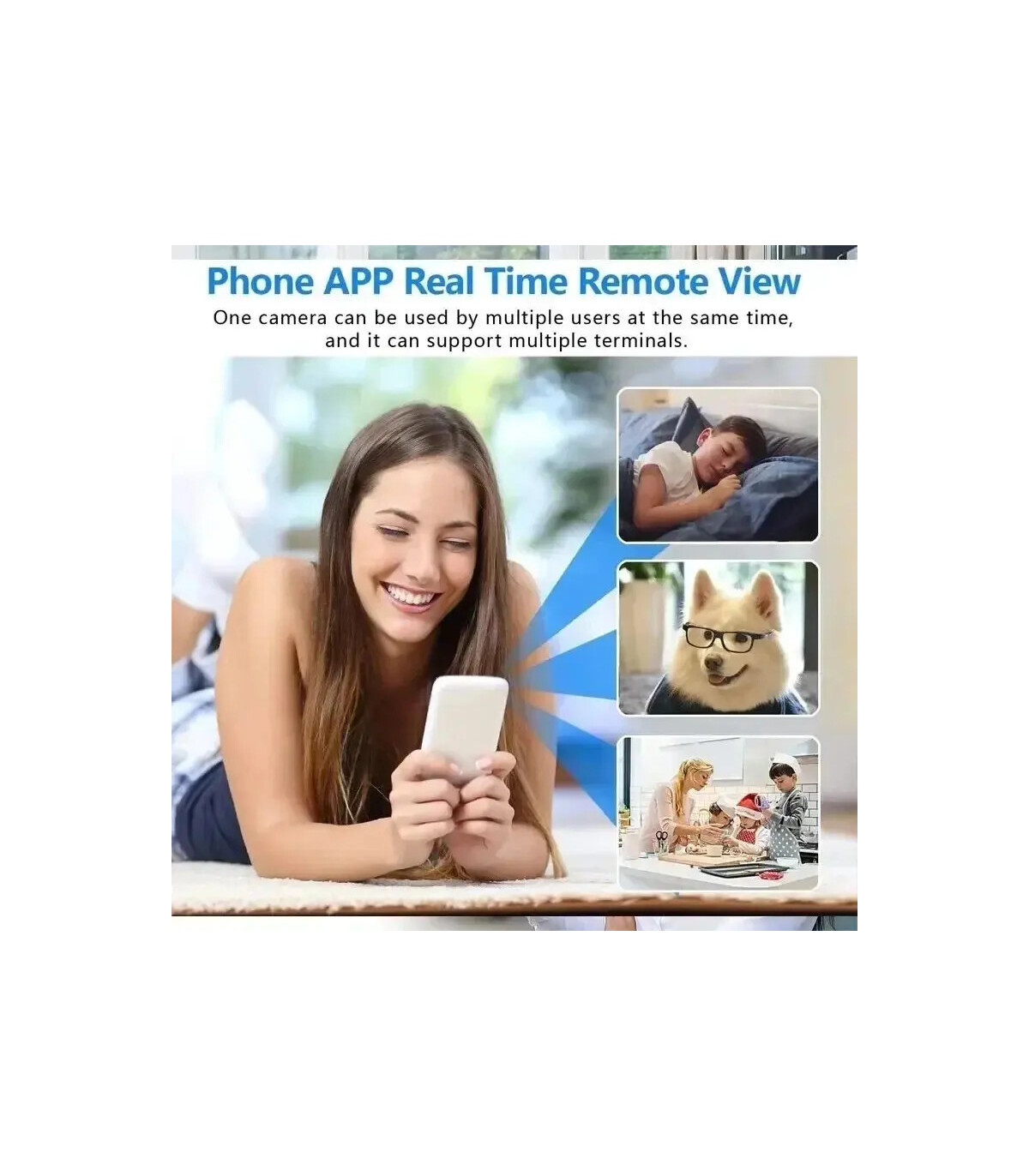 [Black] Nouveau X5Mini Vision nocturne 1080P caméra de Surveillance sans fil léger clair Portab