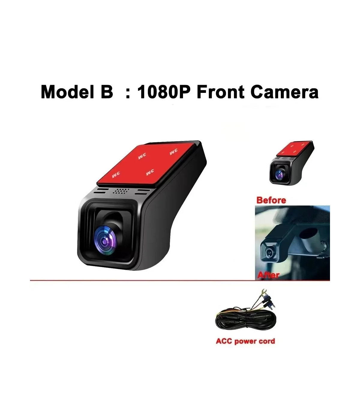 [D WIFI 1080P Aucun] Caméra de tableau de bord DVR WiFi HD 4K 2160P, moniteur de stationnement 