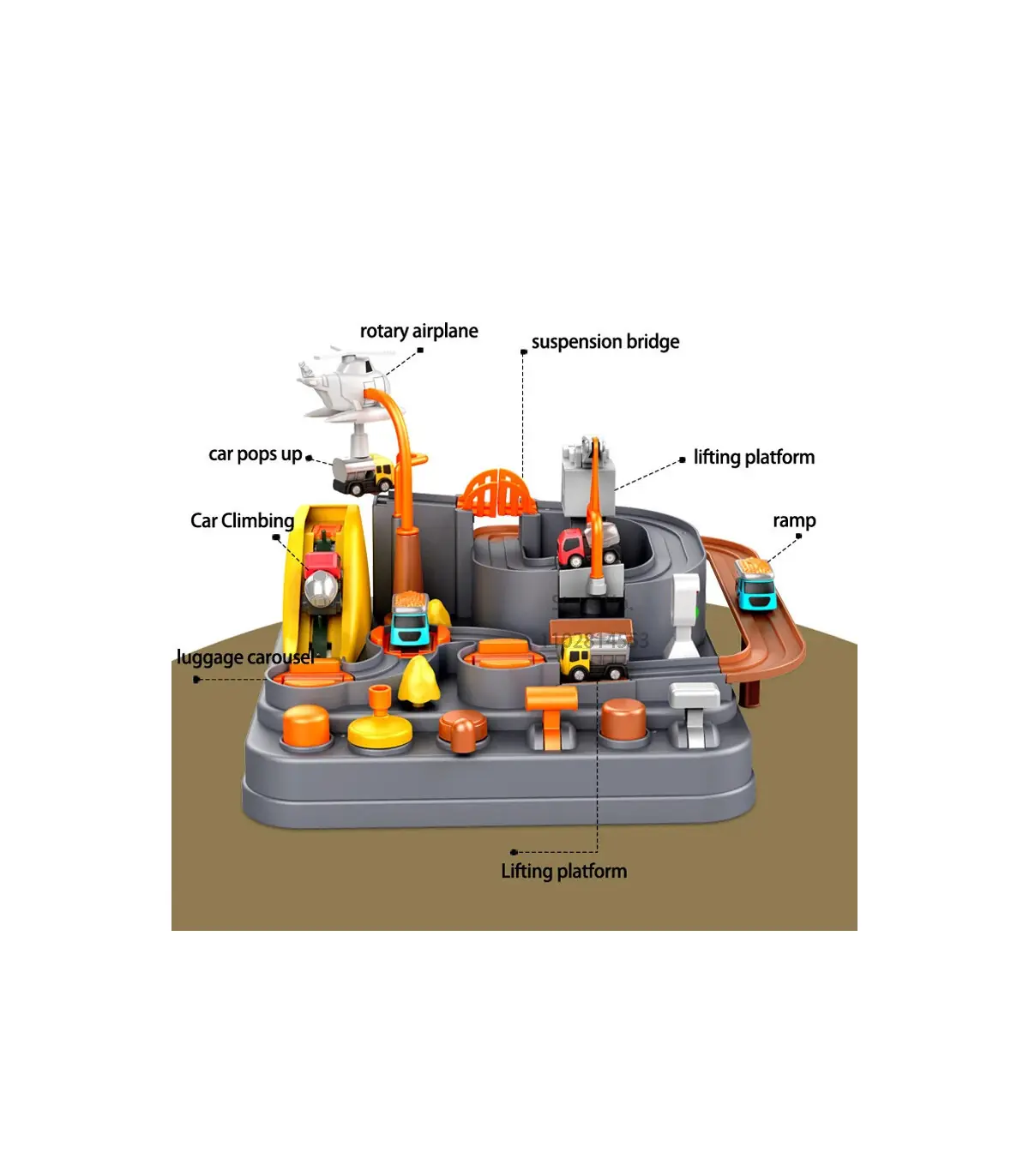 [D-cyan-2-car] Modèle de voiture sur Rail de course, piste de Train, jeu d\'aventure, animaux, f