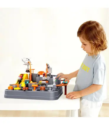 [D-cyan-2-car] Modèle de voiture sur Rail de course, piste de Train, jeu d\'aventure, animaux, f