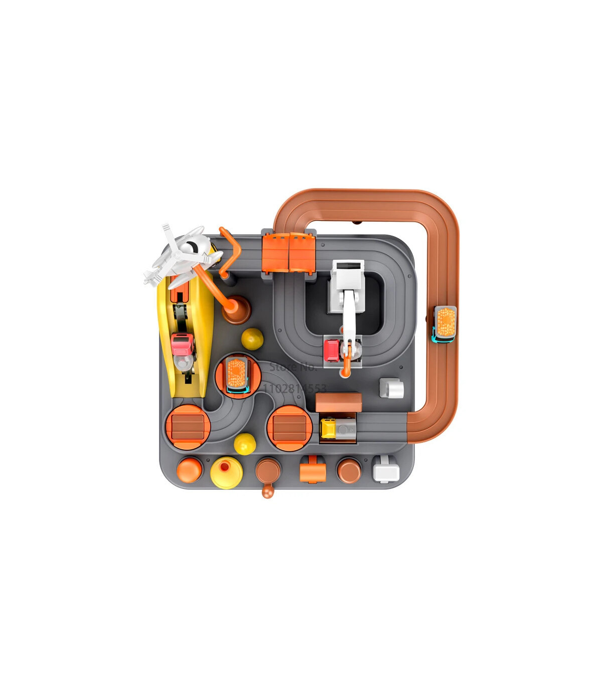 [A-Pink-4-car] Modèle de voiture sur Rail de course, piste de Train, jeu d\'aventure, animaux, f