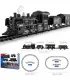 [135x75cm - Battery] Train de fret amusant pour chemin de fer, Locomotive à vapeur d\'eau, ensem