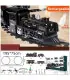 [195x75cm-rechargeabl] Train de fret amusant pour chemin de fer, Locomotive à vapeur d\'eau, ens