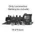 [Only Locomotive-Batt] Train de fret amusant pour chemin de fer, Locomotive à vapeur d\'eau, ens