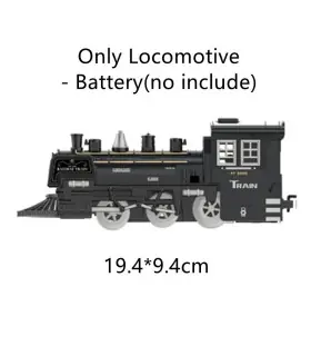 [Only Locomotive-Batt] Train de fret amusant pour chemin de fer, Locomotive à vapeur d\'eau, ens