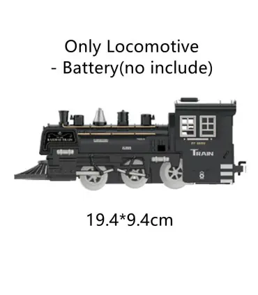 [Only Locomotive-Batt] Train de fret amusant pour chemin de fer, Locomotive à vapeur d\'eau, ens