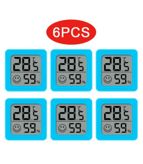 [6PCS Type 4] 4 pièces thermomètre numérique hygromètre intérieur Mini température LCD moniteur