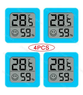 [4PCS Type 4] 4 pièces thermomètre numérique hygromètre intérieur Mini température LCD moniteur
