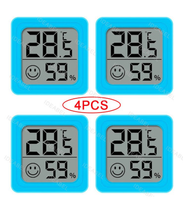 [4PCS Type 4] 4 pièces thermomètre numérique hygromètre intérieur Mini température LCD moniteur