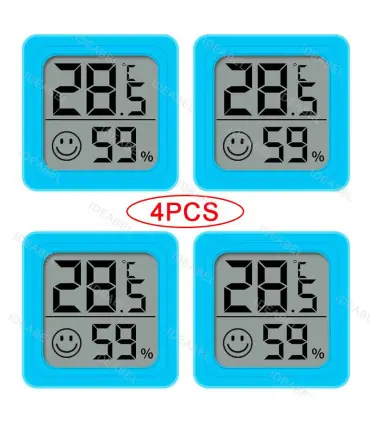 [4PCS Type 4] 4 pièces thermomètre numérique hygromètre intérieur Mini température LCD moniteur