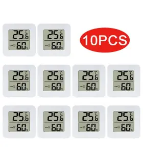 [10PCS Type 2] 4 pièces thermomètre numérique hygromètre intérieur Mini température LCD moniteu