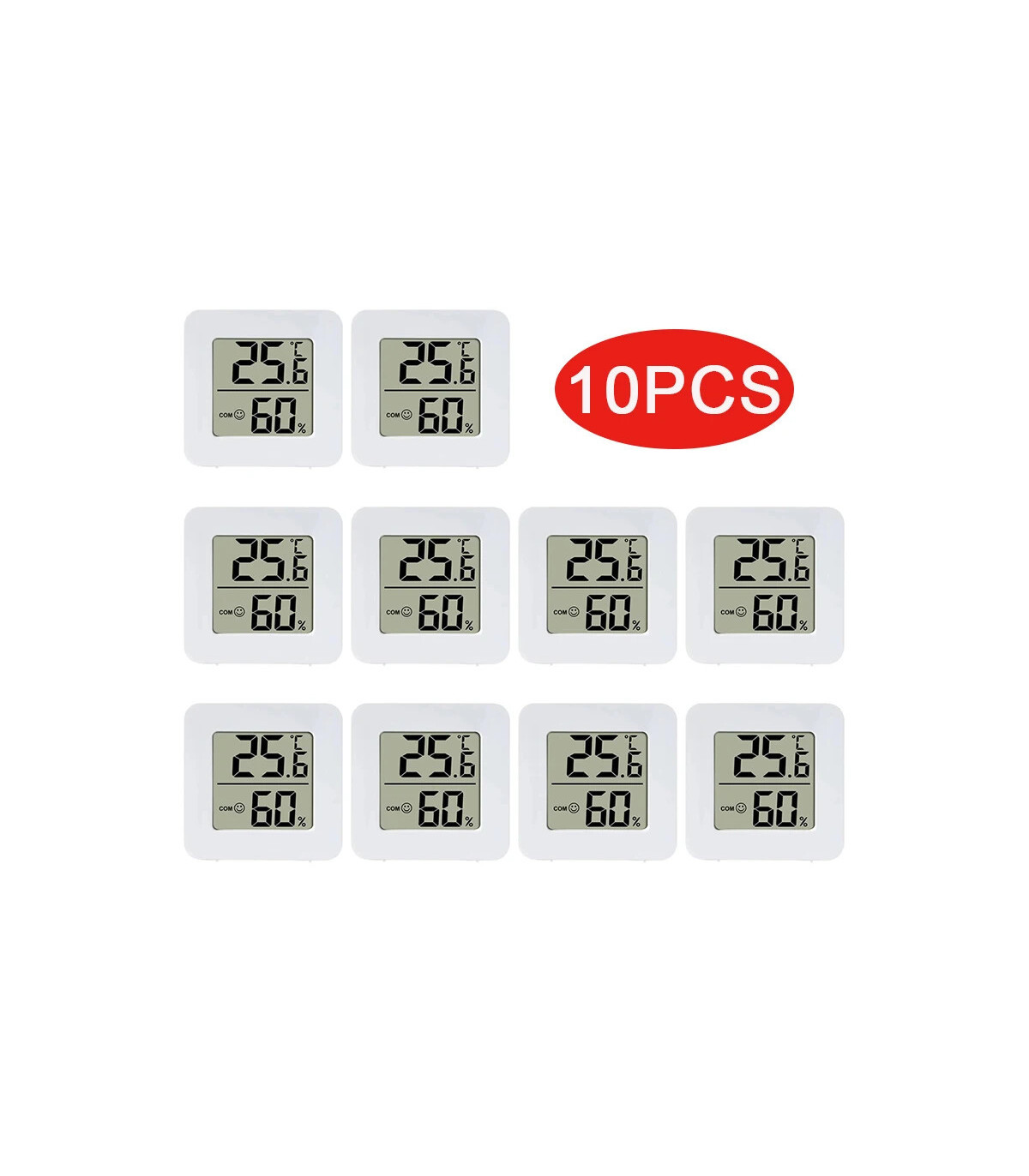 [10PCS Type 2] 4 pièces thermomètre numérique hygromètre intérieur Mini température LCD moniteu