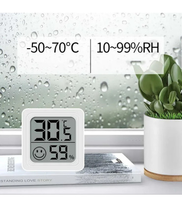 [10PCS Type 3] 4 pièces thermomètre numérique hygromètre intérieur Mini température LCD moniteu