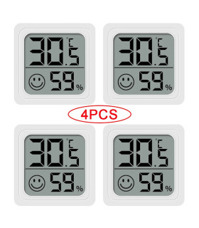 [4PCS Type 1] 4 pièces thermomètre numérique hygromètre intérieur Mini température LCD moniteur
