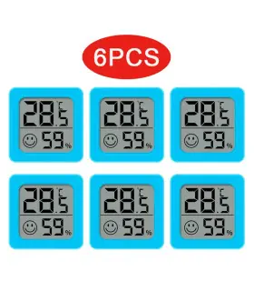 [6PCS Type 4] 4 pièces thermomètre numérique hygromètre intérieur Mini température LCD moniteur