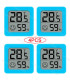 4pcs type pièces thermomètre numérique hygromètre LCD