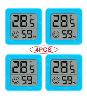 [4PCS Type 4] 4 pièces thermomètre numérique hygromètre intérieur Mini température LCD moniteur