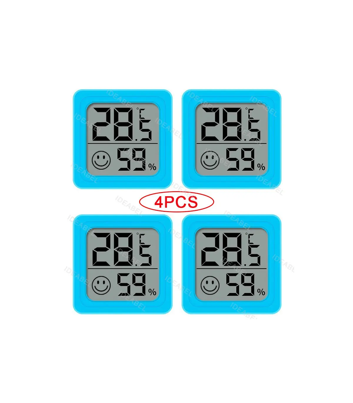 [4PCS Type 4] 4 pièces thermomètre numérique hygromètre intérieur Mini température LCD moniteur