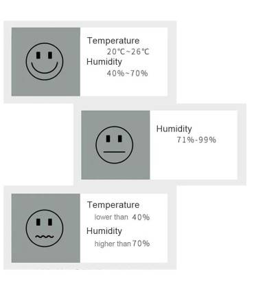 [4PCS Type 4] 4 pièces thermomètre numérique hygromètre intérieur Mini température LCD moniteur