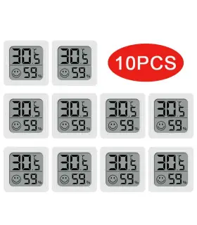 [10PCS Type 1] 4 pièces thermomètre numérique hygromètre intérieur Mini température LCD moniteu