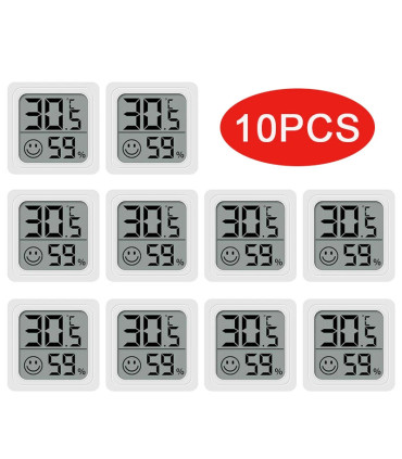 [10PCS Type 1] 4 pièces thermomètre numérique hygromètre intérieur Mini température LCD moniteu