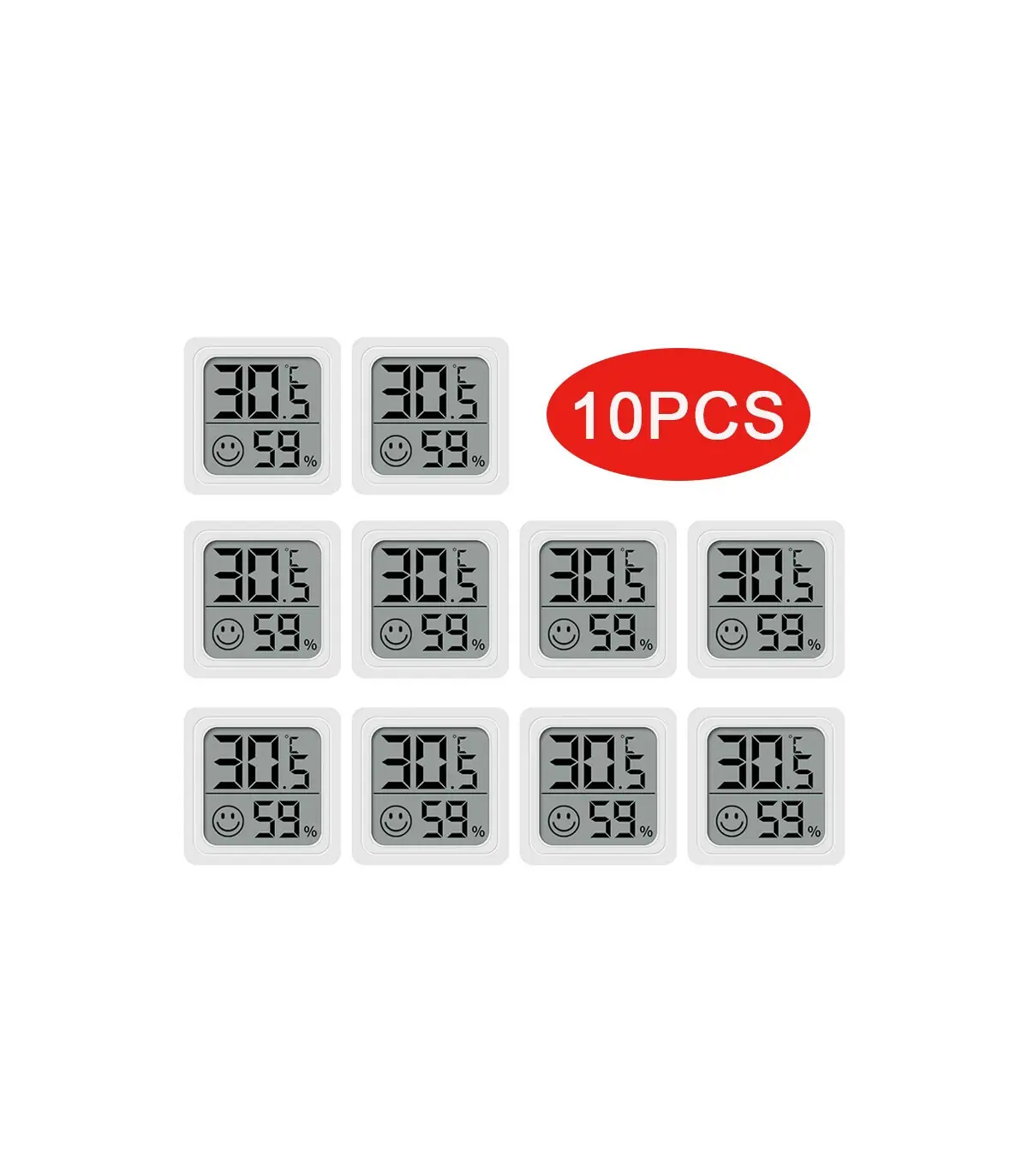 [10PCS Type 1] 4 pièces thermomètre numérique hygromètre intérieur Mini température LCD moniteu