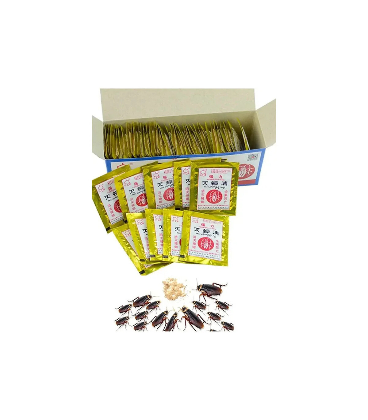 [100 PCS] 100 pièces cafards tueur appâts cafards tuer poudre répulsif piège Anti nuisibles fou