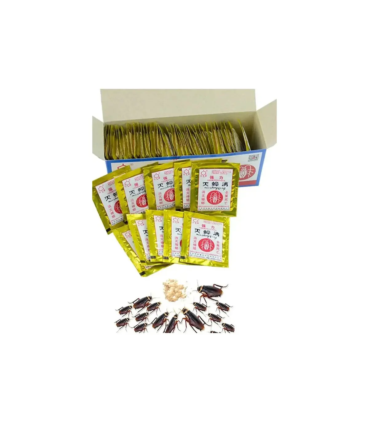 [100 PCS] 100 pièces cafards tueur appâts cafards tuer poudre répulsif piège Anti nuisibles fou