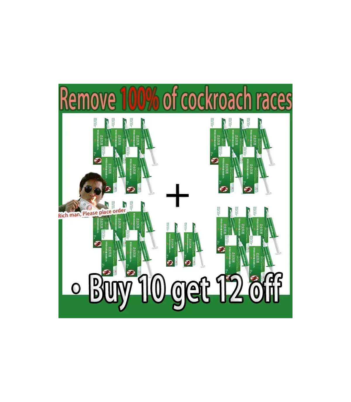 [22 PCS JP] Appât pour tuer les cafards, seringue, médecine pour tuer les cafards, piège anti-m