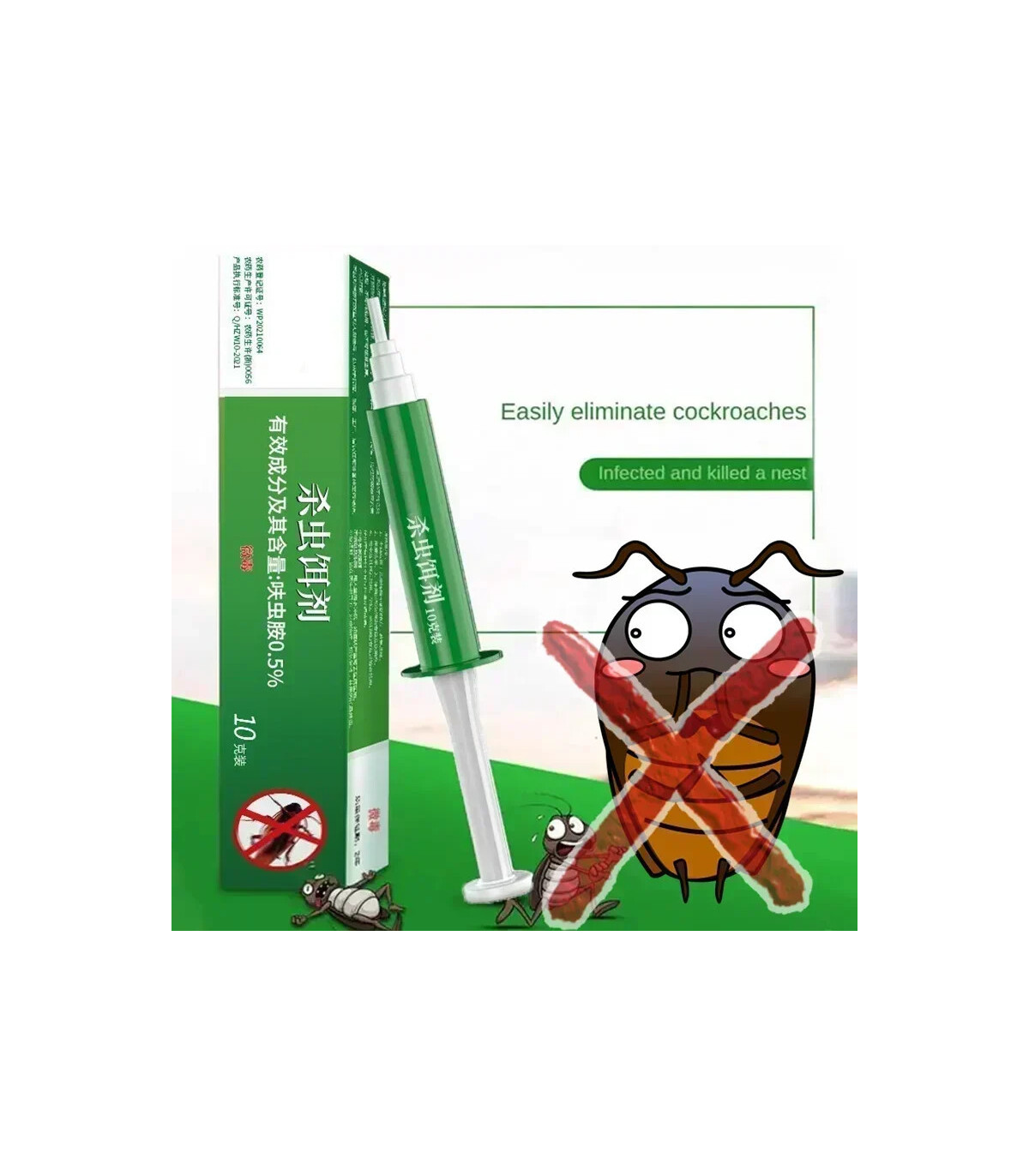 [22 PCS JP] Appât pour tuer les cafards, seringue, médecine pour tuer les cafards, piège anti-m