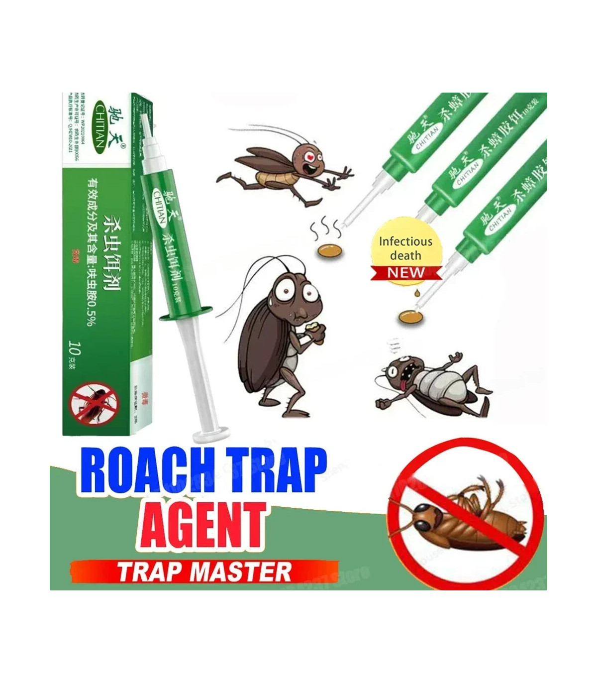 [3 PCS JP] Appât pour tuer les cafards, seringue, médecine pour tuer les cafards, piège anti-mo