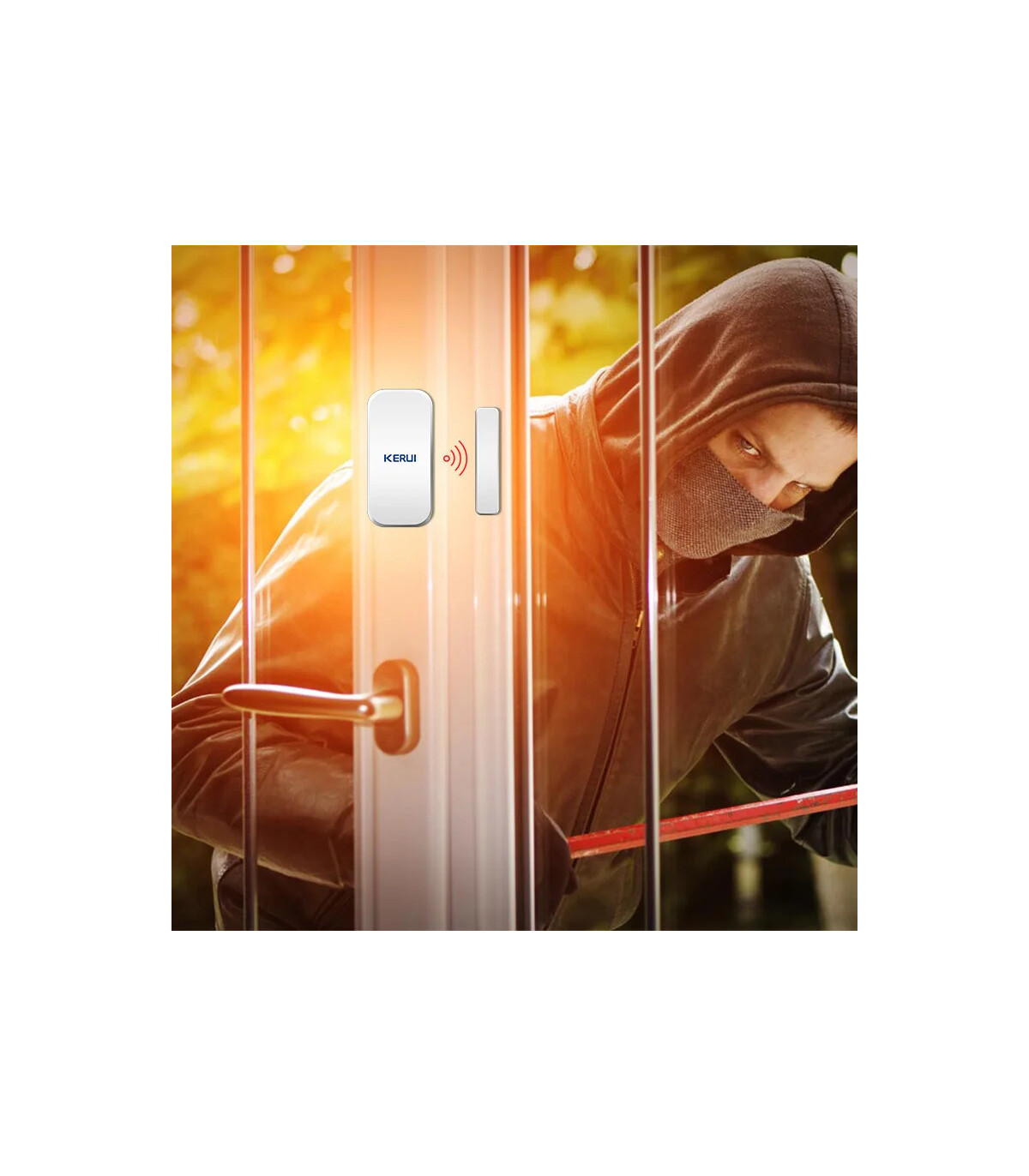 [8pcs] KERUI – détecteur de capteur magnétique de porte sans fil, pour panneau de clavier tacti