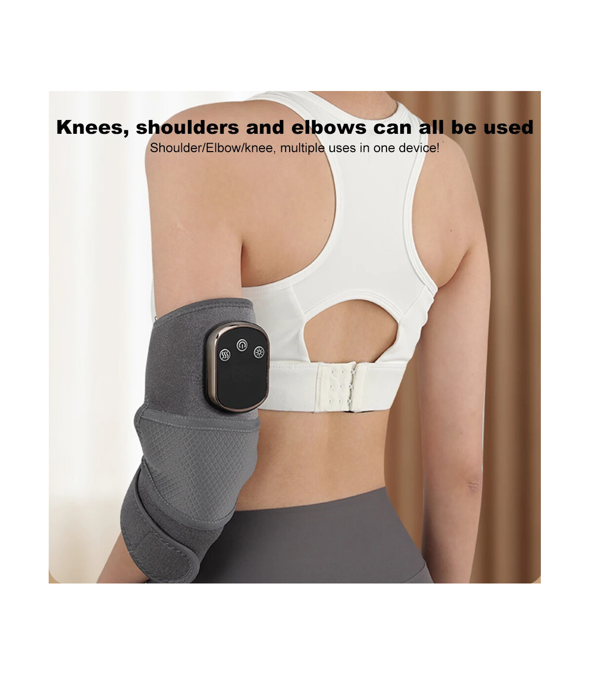 [5W] Masseur de cheville électrique sans fil, chaleur et Vibration, thérapie par compresse chau