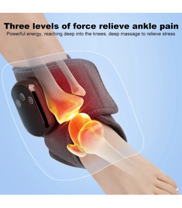 [5W] Masseur de cheville électrique sans fil, chaleur et Vibration, thérapie par compresse chau