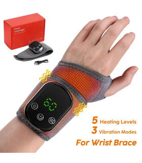 [For Wrist Massager] Attelle de poignet électrique avec compresse chaude réglable, Massage par 