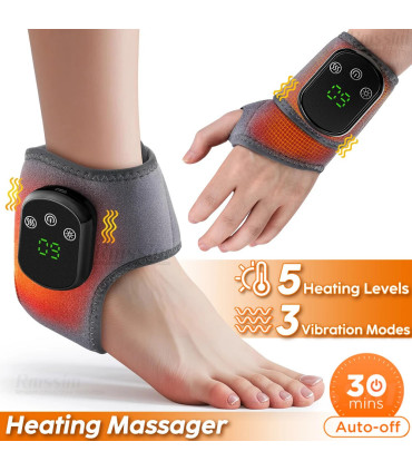 [For Ankle Massager] Attelle de poignet électrique avec compresse chaude réglable, Massage par 