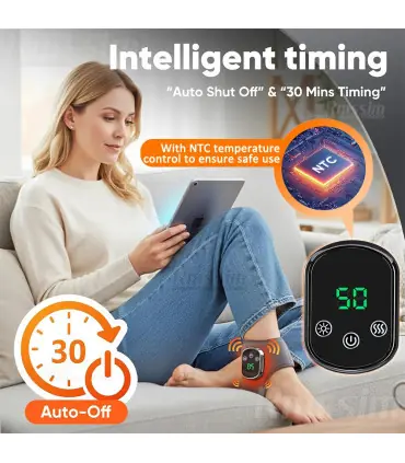 [For Ankle Massager] Attelle de poignet électrique avec compresse chaude réglable, Massage par 