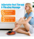 [1pcs black] Masseur de pieds et de chevilles rechargeables à double moteur, Vibration thermiqu