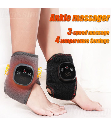 [Gray 1pcs] Le masseur électrique de cheville et de poignet peut vibrer et la thérapie par comp